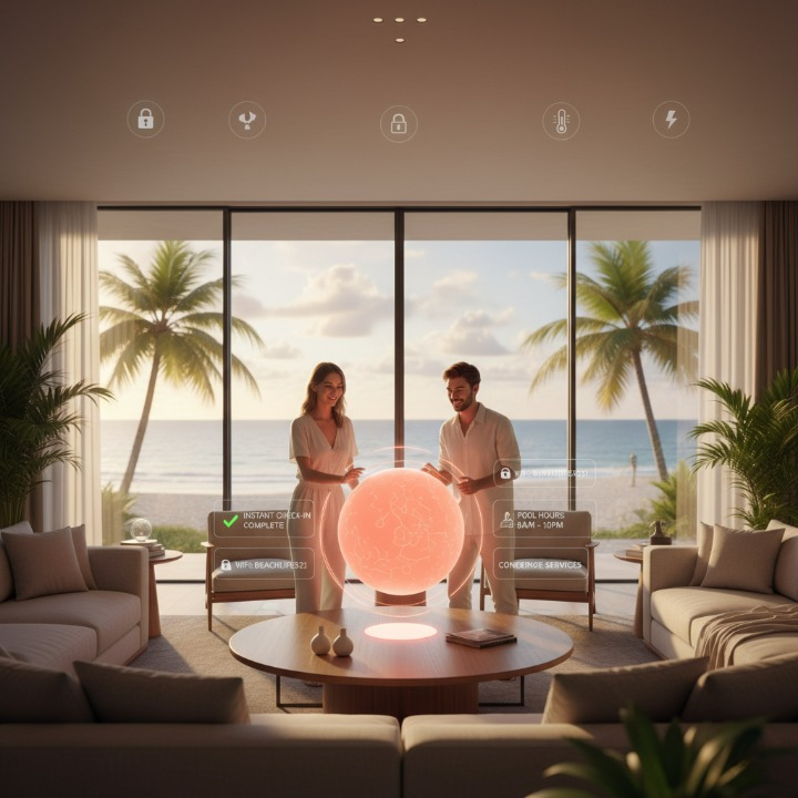 Happy guests receiving instant automated responses on their phones